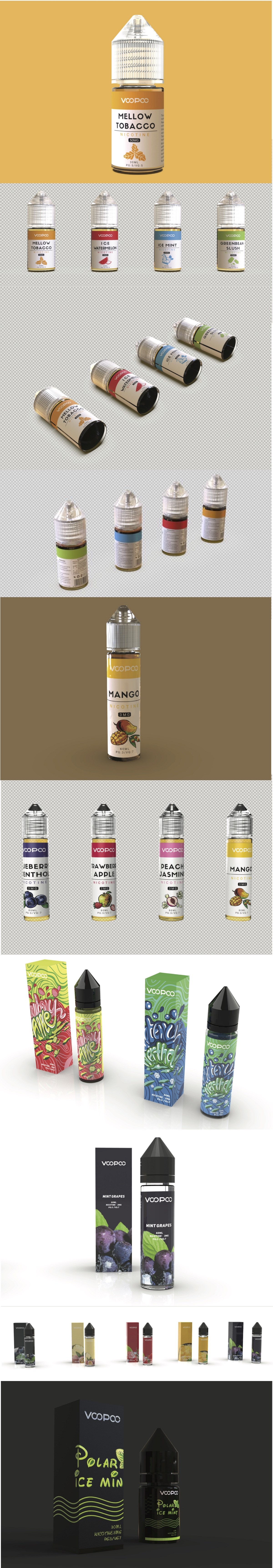 VOOPOO煙油一次性小煙包裝設計